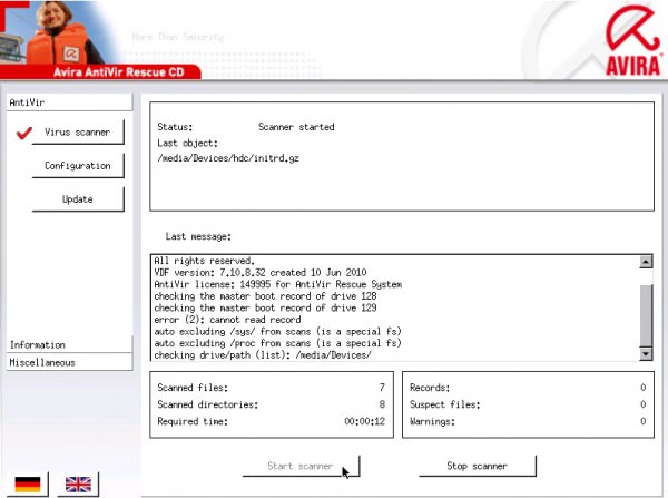 avira antivir rescue cd