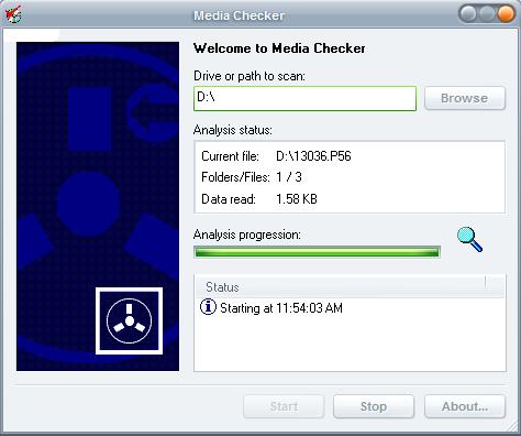 check media for errors