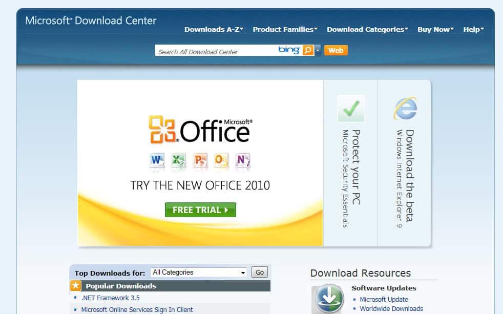microsoft download center