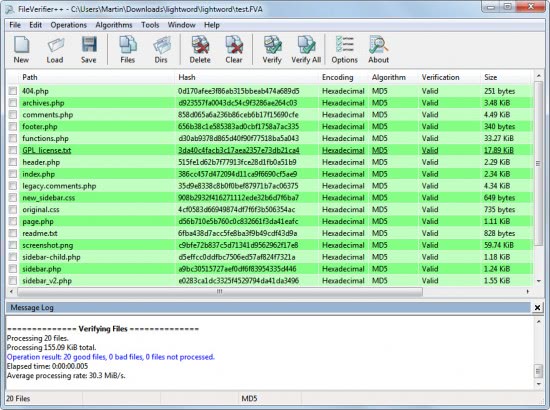 verify files verify files