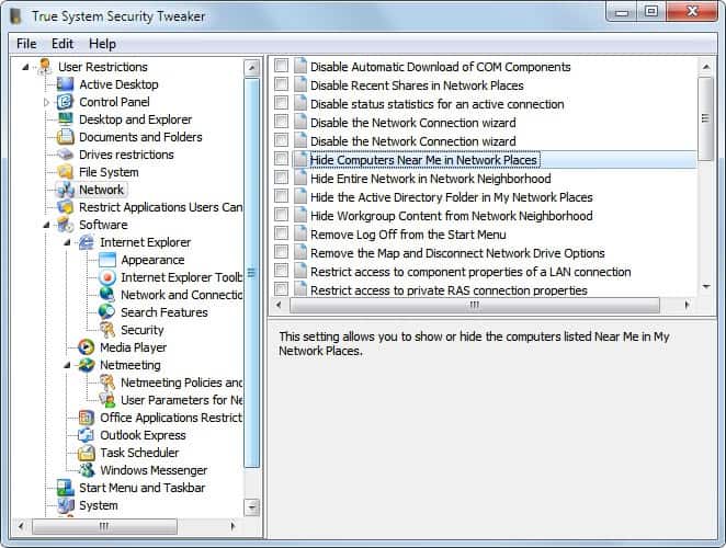 true system security tweaker