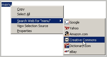 firefox context menu search