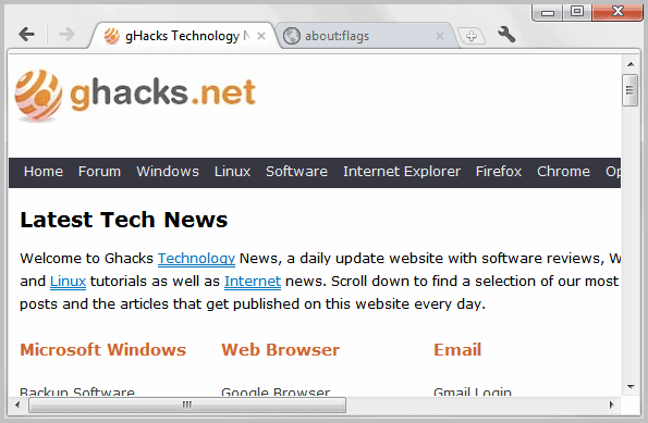 google chrome compact navigation
