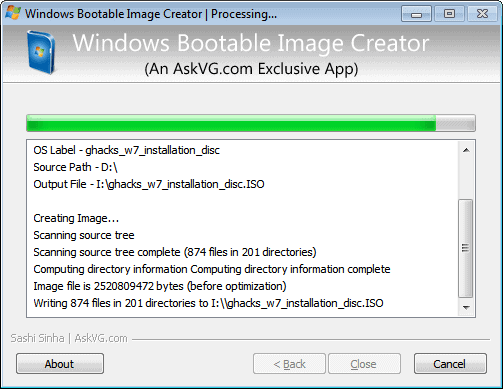 usb installation disc