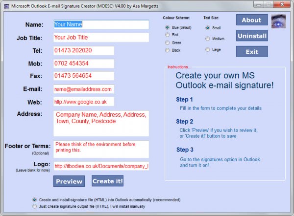 microsoft outlook email signature creator microsoft outlook email signature creator
