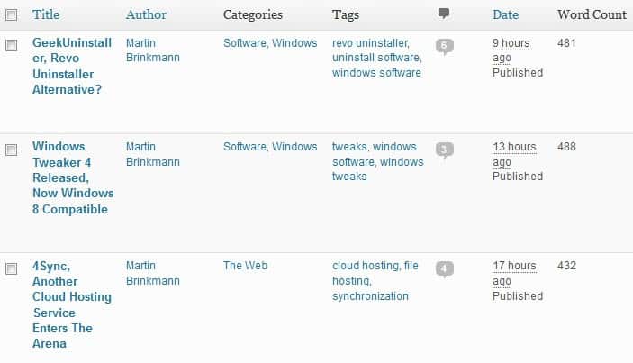 wordpress word count