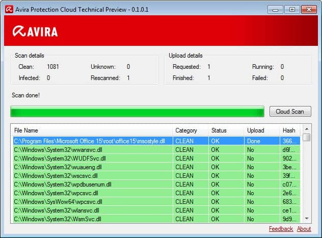 avira protection cloud