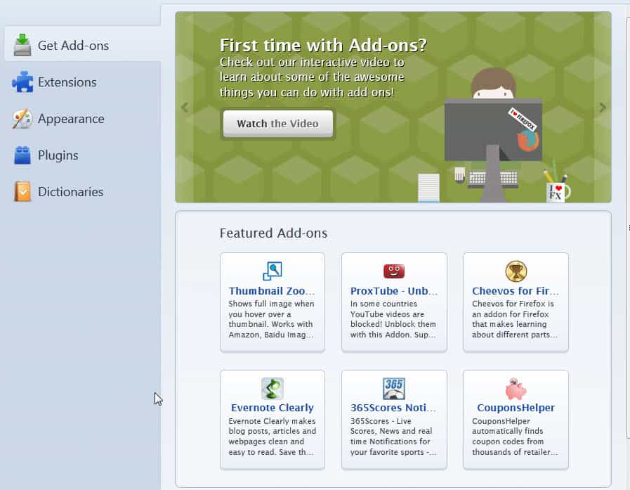 firefox get add-ons