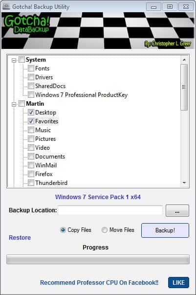 gotcha backup utility