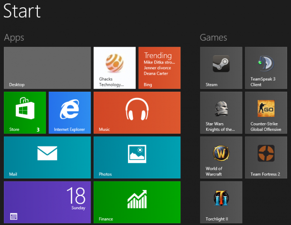 pin steam games to windows8 start screen