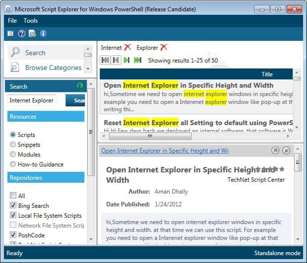 microsoft script explorer