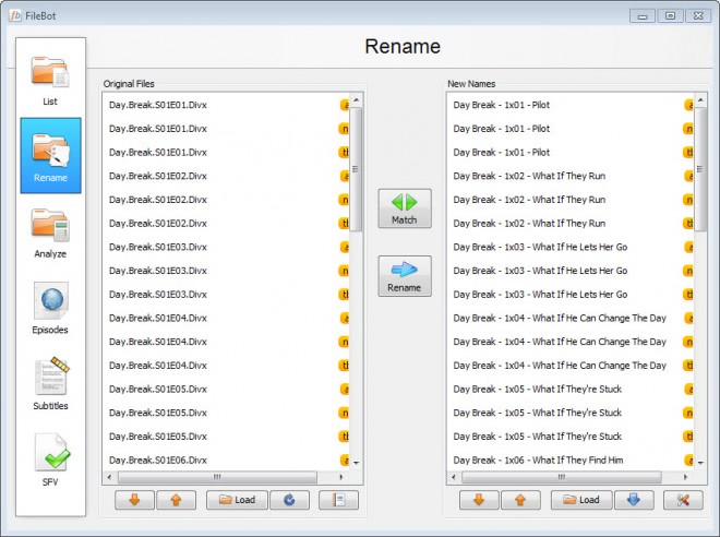 filebot rename tv series