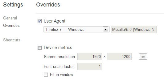 google chrome overrides screenshot
