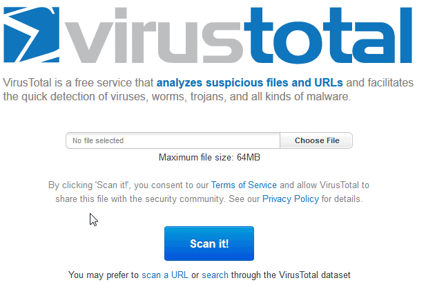 virustotal online scan