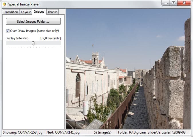 special image player slideshows