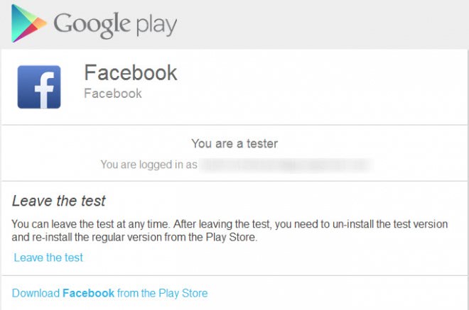 facebook for android beta tester