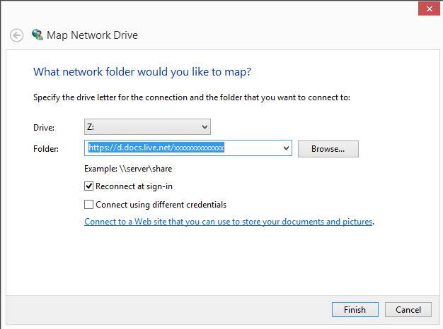 skydrive local account