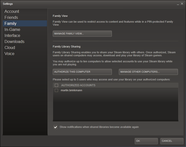 steam family library sharing