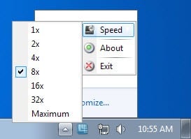 change optical drive speed