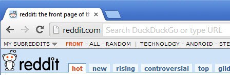 chrome address bar short