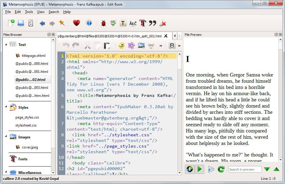 calibre ebook editor