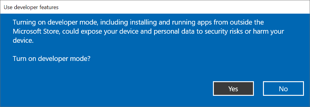 turn on developer mode