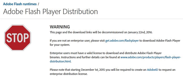 adobe flash player distribution