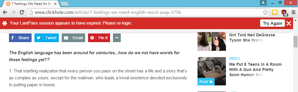 lastpass notification