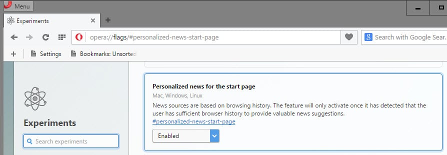 opera personalized news