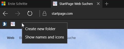 favorites edge icons only
