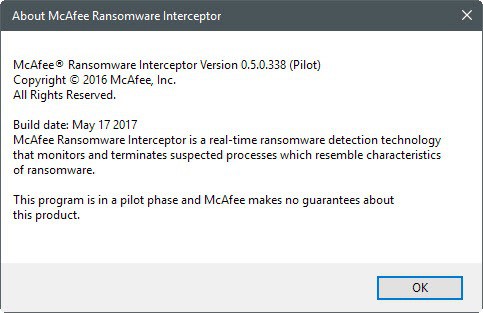 mcafee ransomware interceptor