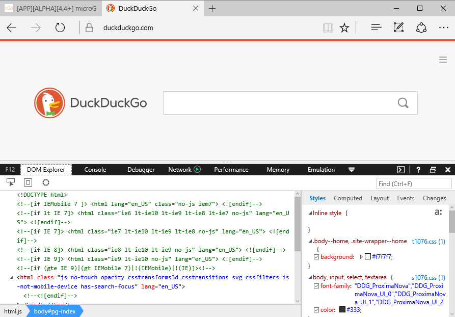microsoft edge developer