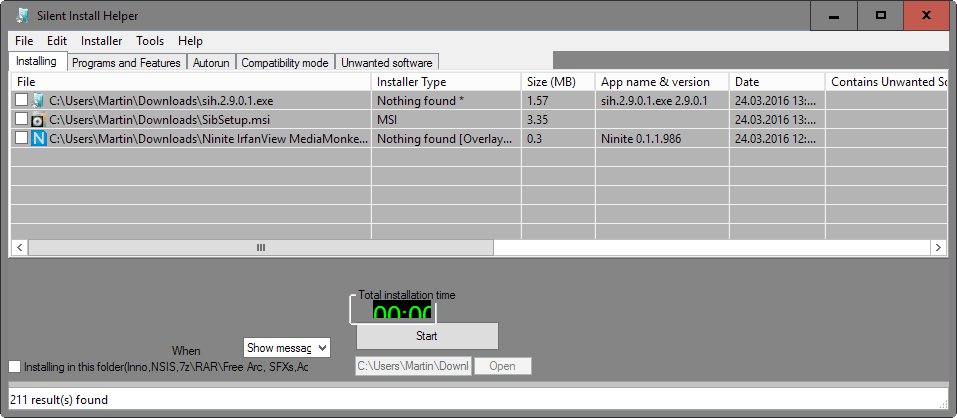 silent install helper