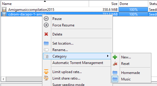 qbittorrent new category