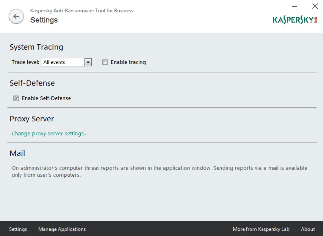 kaspersky anti-ransomware tool settings