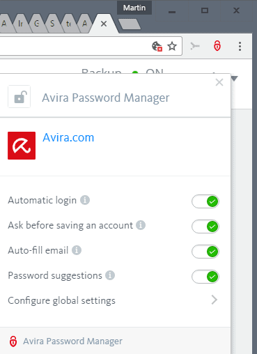 avira password manager