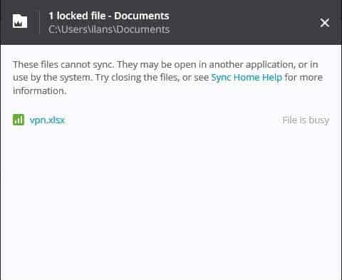 sync 2.5 locked files
