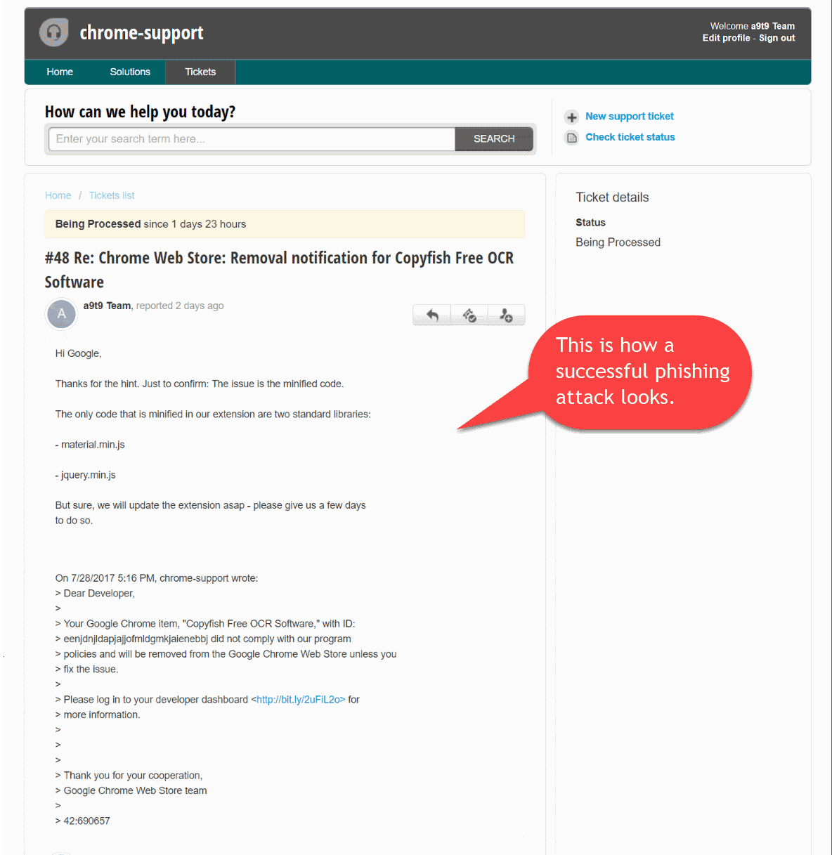 copyifsh phishing chrome