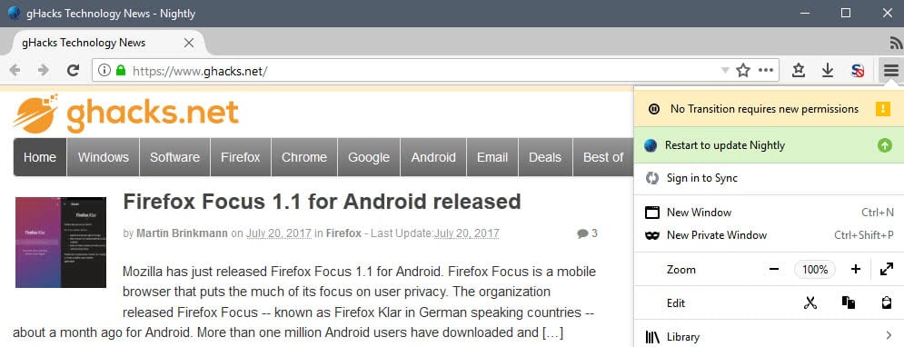 requires new permissions