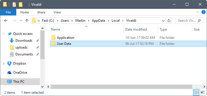 sync vivaldi user data