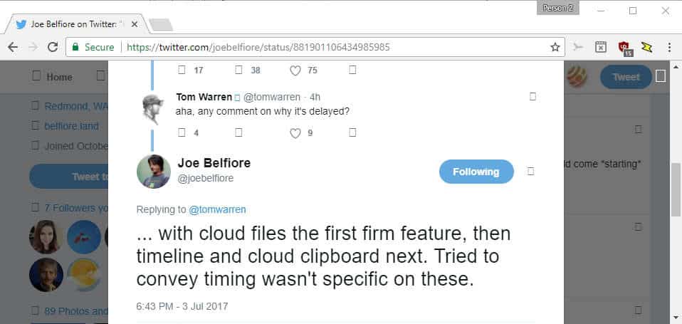 windows 10 features delayed