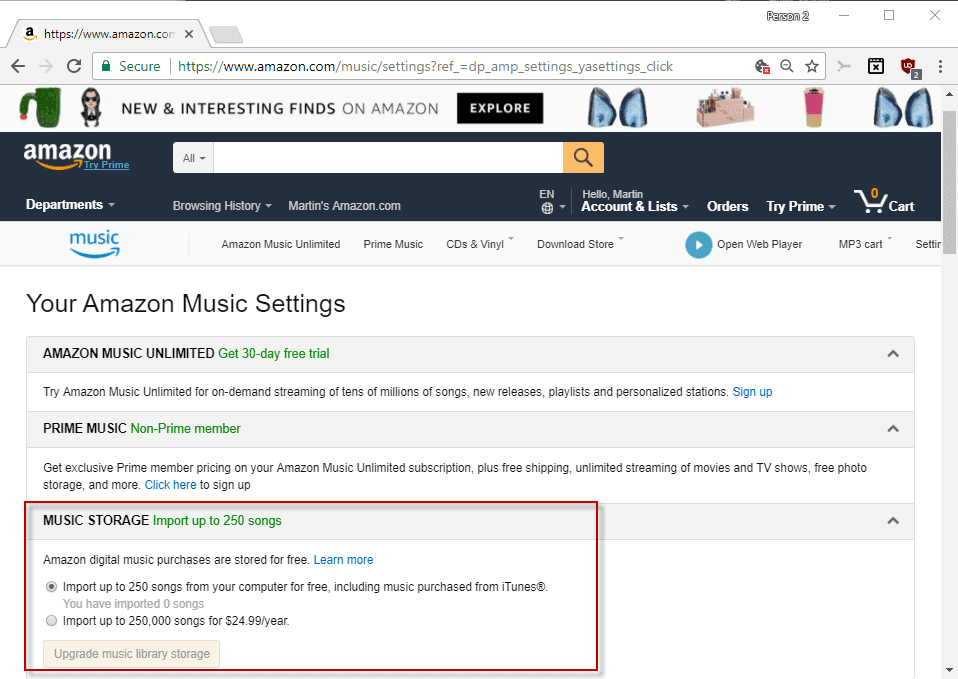 amazon music storage retired