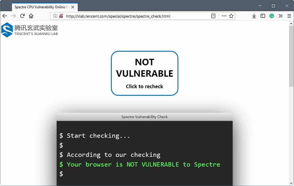 spectre browser check