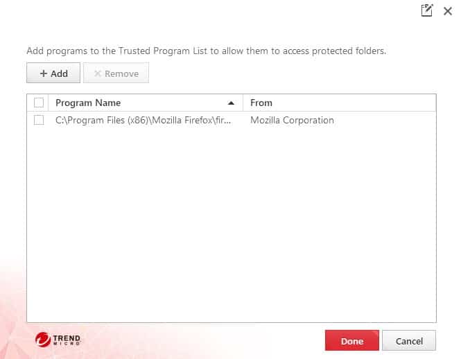 trusted programs ransom buster