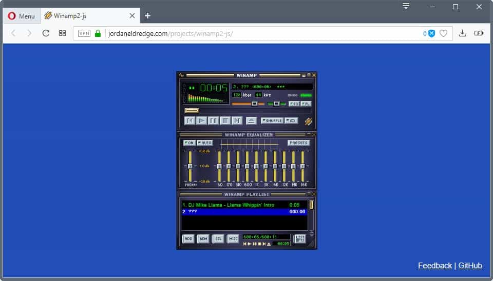 winamp2 js