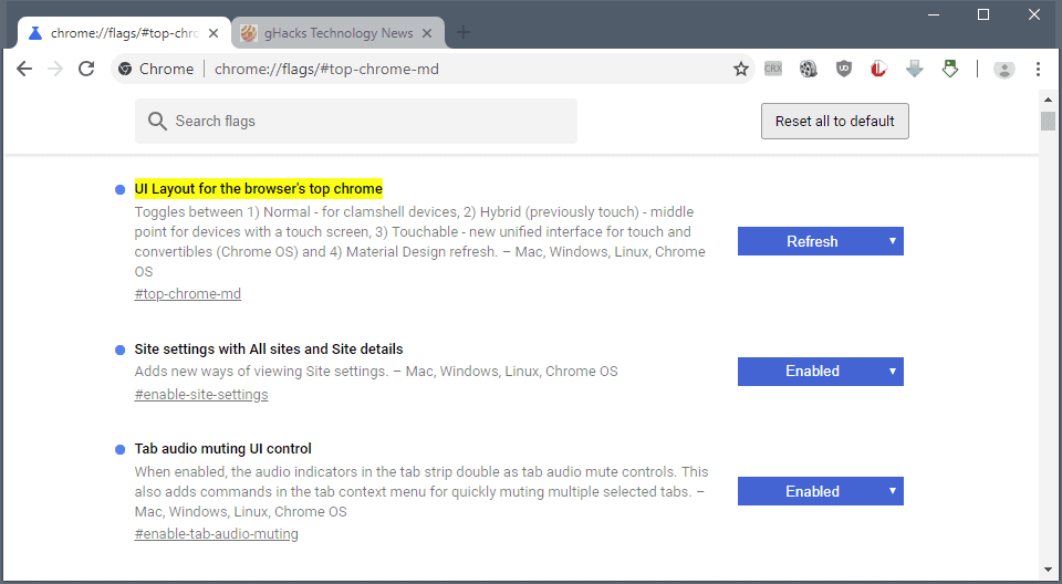 chrome design refresh
