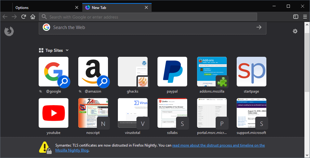 firefox 62 new search tab