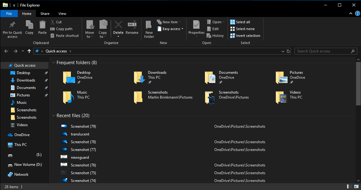 dark mode explorer windows