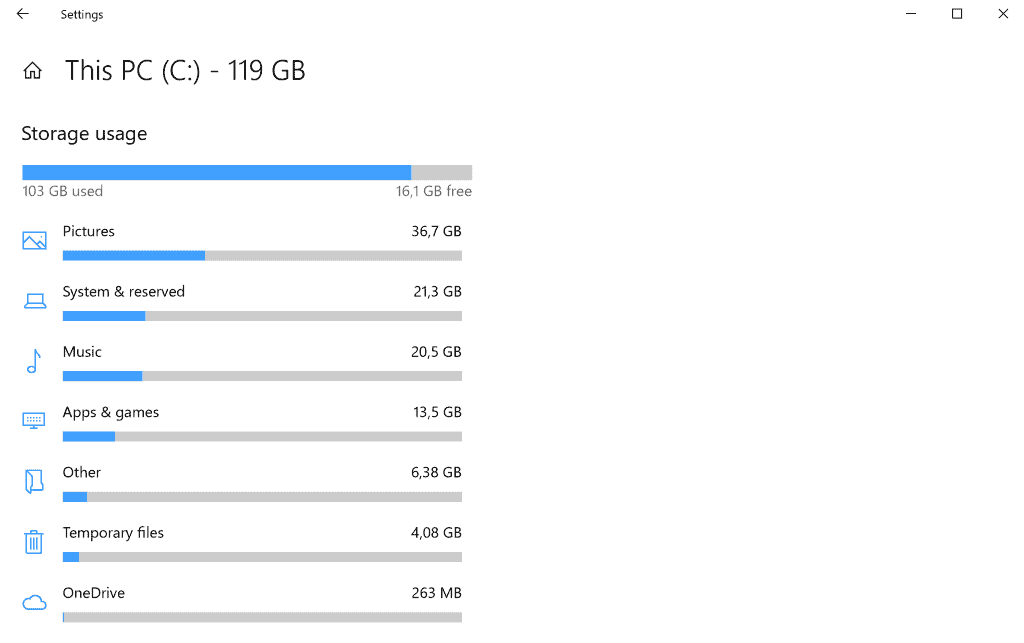 windows 10 storage updates