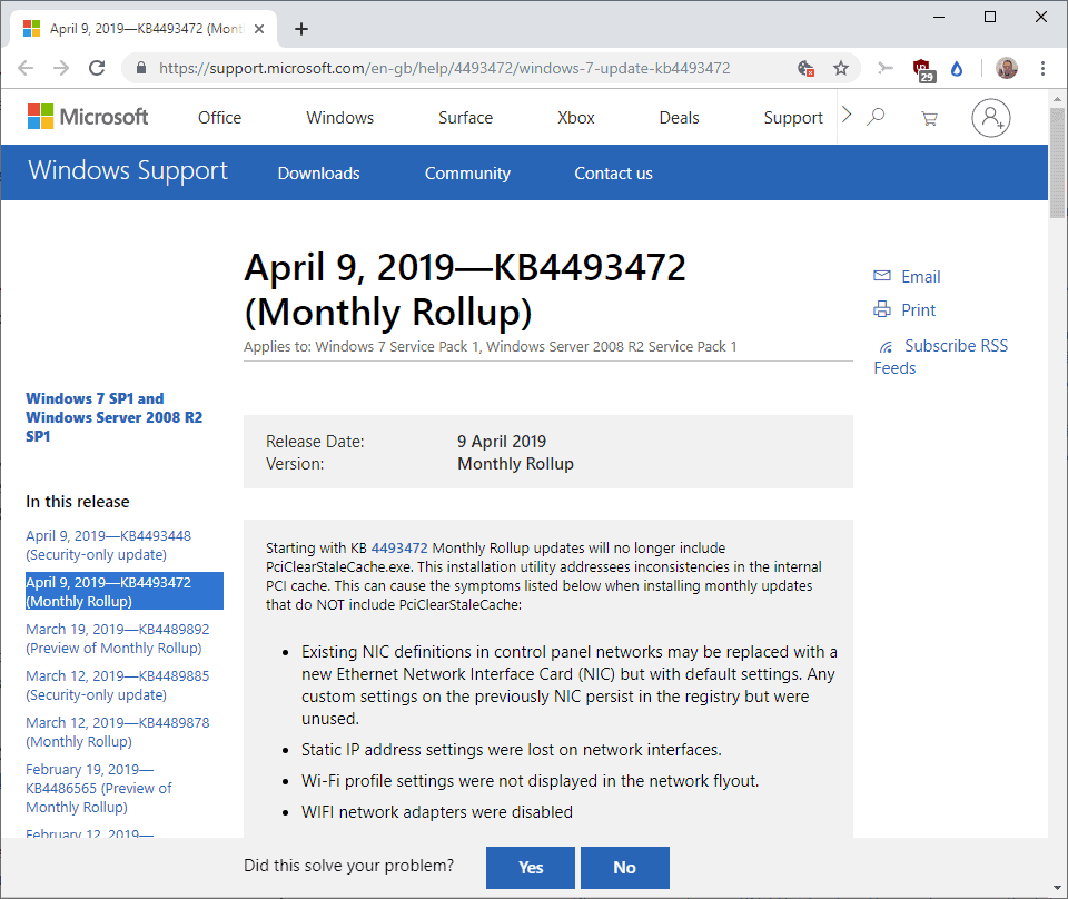 windows 7 8.1 server issues update